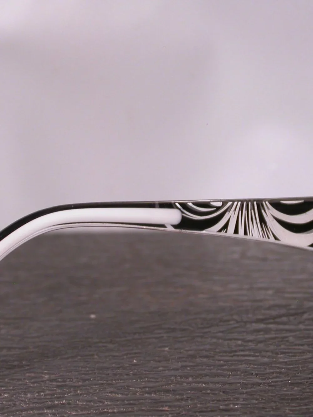 Silhouette Titan Frameless Black White Zebra Stripe Eyeglasses Made in Austria